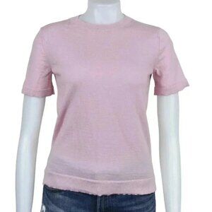 Banana Republic Merino Wool Short Sleeve  Sweater Lightweight Pink Size Small